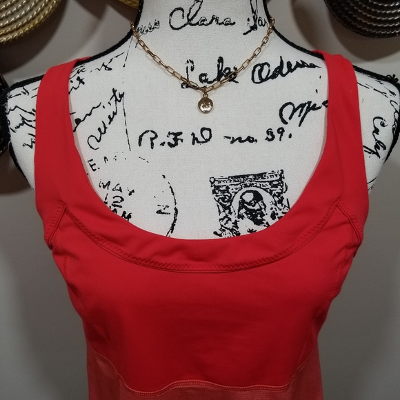 LULULEMON Tank Top Orange Red Color, Adjustable at the bottom SIZE M/L... - Picture 5 of 14